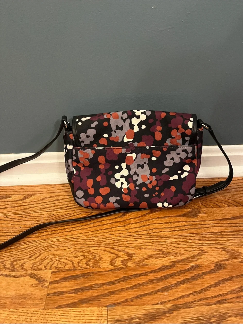 COACH F33333 Park Splatter Print Violet Flap Bag with COA